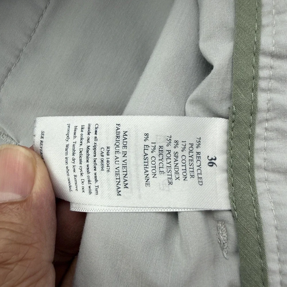 Faherty Shorts Mens 36 Gray Chino Microfiber Stretch Drawstring 9 Inseam All Day